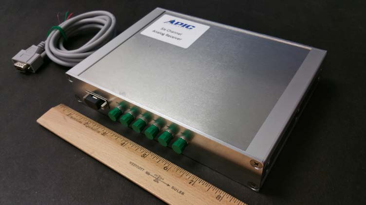 APIC Corporation’s custom designed 6-Channel 20 GHz Analog Receiver